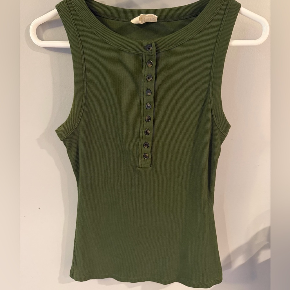 Sézane Felicien Top, Olive Green, Size M - Picture 5 of 7